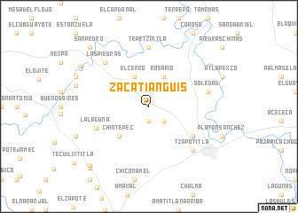 map of Zacatianguis