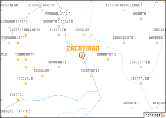 map of Zacatipan