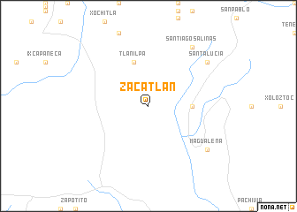 map of Zacatlán