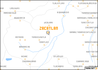 map of Zacatlán