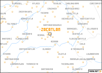 map of Zacatlán