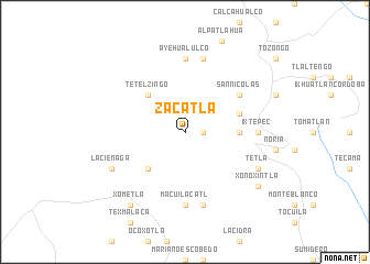 map of Zacatla