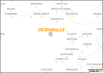 map of Zacaxumulco