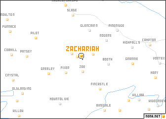 map of Zachariah