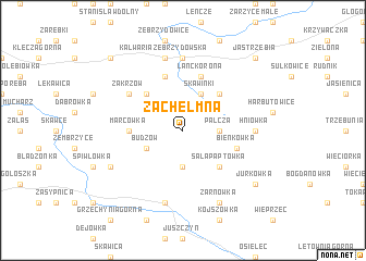 map of Zachełmna