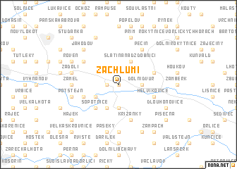 map of Záchlumí