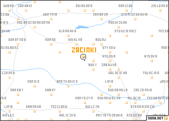 map of Zacinki