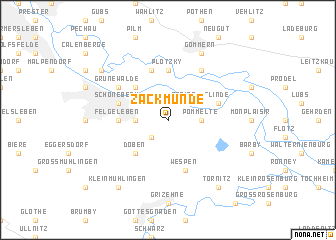 map of Zackmünde