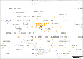 map of Žacléř