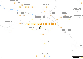 map of Zacualpa Ecatepec