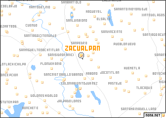 map of Zacualpan