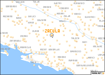 map of Začula