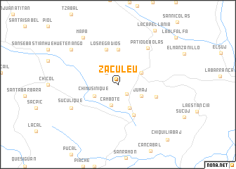 map of Zaculeu