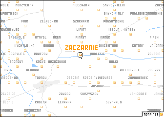 map of Zaczarnie