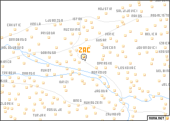 map of Žač