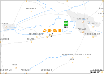 map of Zădăreni