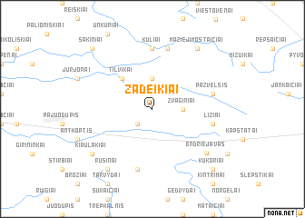 map of Žadeikiai