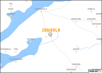 map of Zadierla