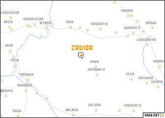 map of Zadioa