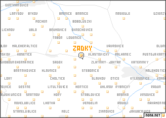 map of Zadky