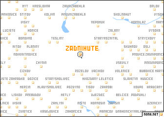 map of Zadní Hutě