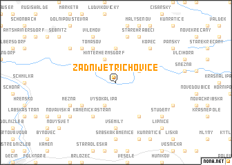 map of Zadní Jetřichovice