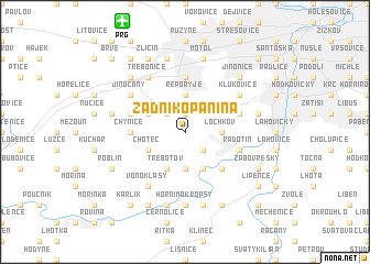 map of Zadní Kopanina