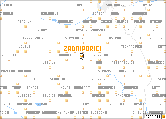 map of Zadní Poříčí