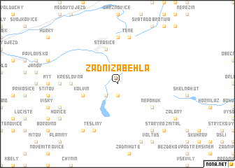 map of Zadní Záběhlá