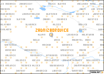 map of Zadní Zborovice