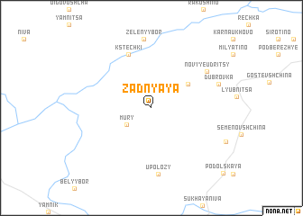 map of Zadnyaya