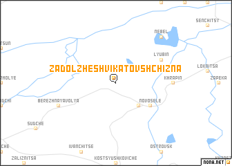 map of Zadolzhe-Shvikatovshchizna