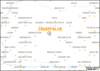 map of Zádorfalva