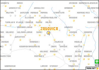 map of Žadovica