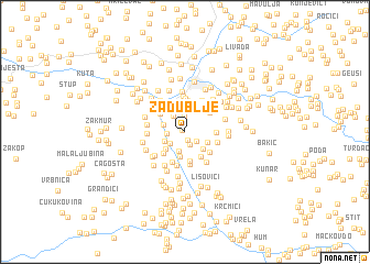 map of Zadublje