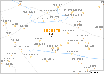 map of Zadubʼye