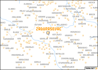 map of Zađuraševac