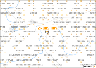 map of Zádušníky