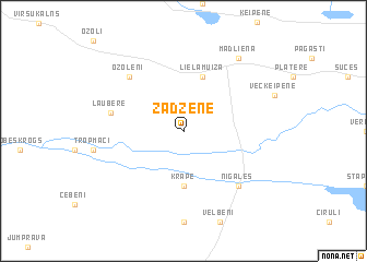 map of Zādzene