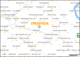 map of Zaessingue