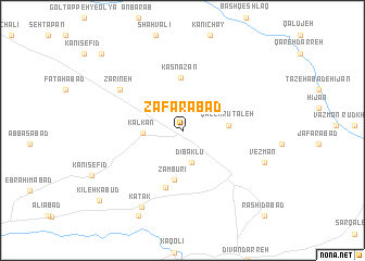 map of Z̧afarābād