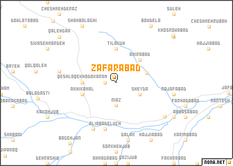 map of Z̧afarābād