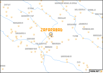 map of Z̧afarābād