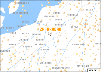 map of Zafarābād