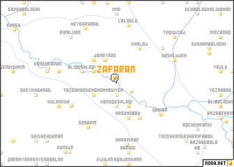 map of Za‘farān