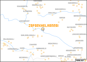 map of Zafar Khel Mānrai