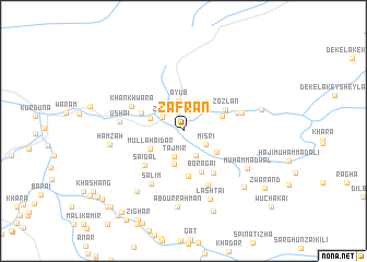 map of Zāfrān