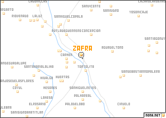 map of Zafra