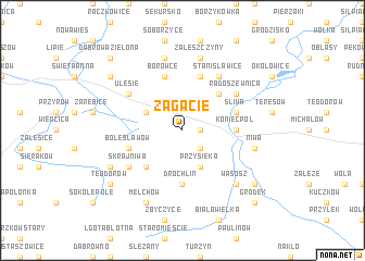 map of Zagacie