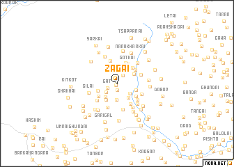 map of Zagai